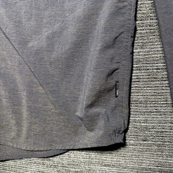 Swiss Tech Shirt Men's L Blue Long Sleeve Button Nylon Outdoor Hiking SM48Y120 - Picture 10 of 13